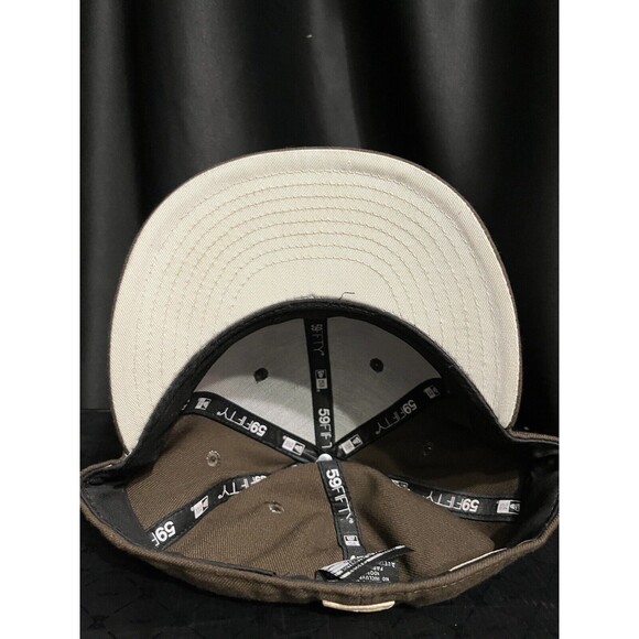 7 3/8 Toronto Blue Jays Fitted Hat Brown Red Navy Blue Musclebird STYLL Mens - Picture 6 of 7